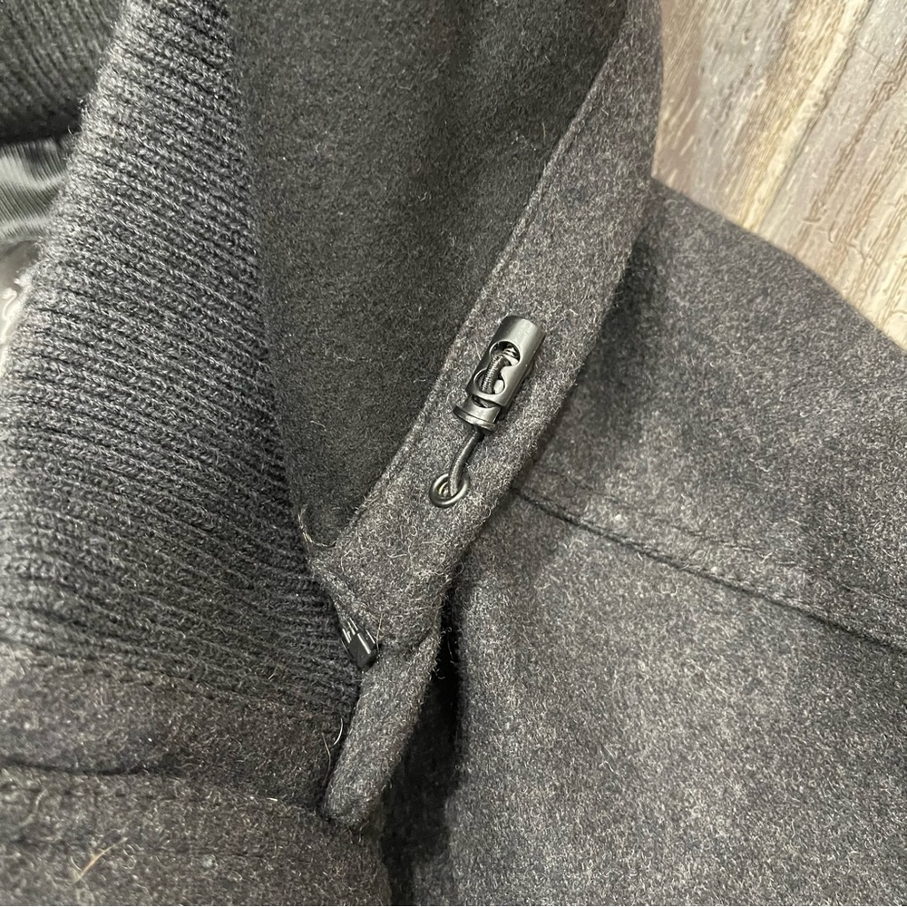 Express men’s military wool jacket with hood size Large - Picture 11 of 12